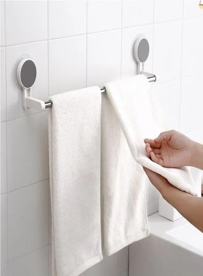 Style Keepers 2-Piece Adhesive Towel Rod Set | No-Drill Bathroom Towel Holder with Strong Suction Base & Stainless-Steel Bar | Rustproof Space-Saving Towel Hanger for Bathroom, Kitchen & Wash Basin - Image 4